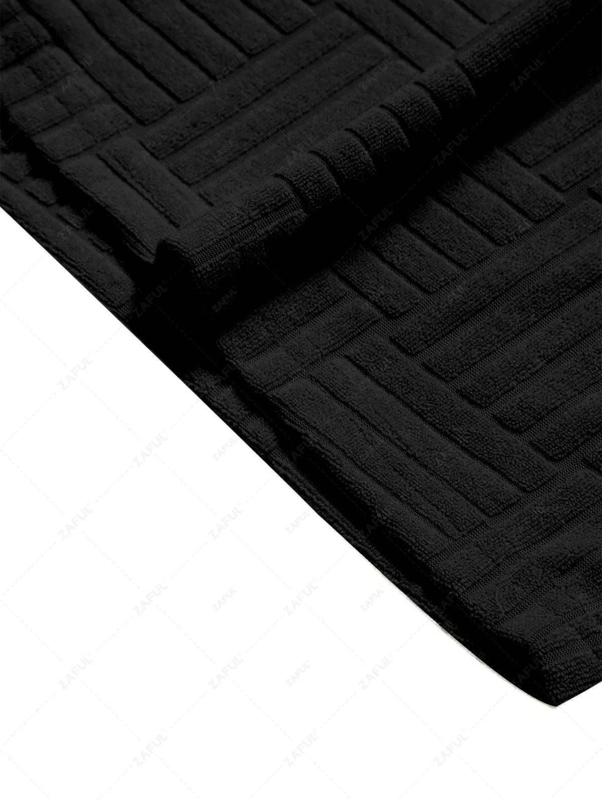 Jacquard Terry Cloth Textured Short Sleeves T Shirt With Shorts Two Piece Set BLACK LIGHT BLUE LIGHT COFFEE WHITE - PURECLO