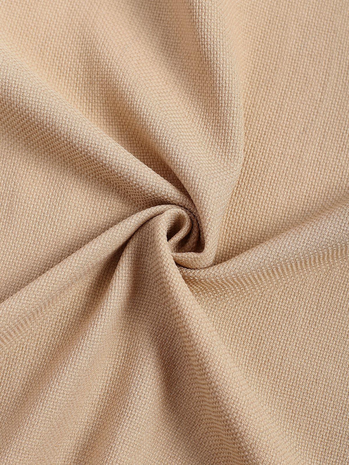 Men\'s Cotton And Linen Textured Pocket Design Camp Collar Button Up Short Sleeves Shirt And Drawstring Straight Leg Pants Set BLACK LIGHT BLUE COFFEE - PURECLO