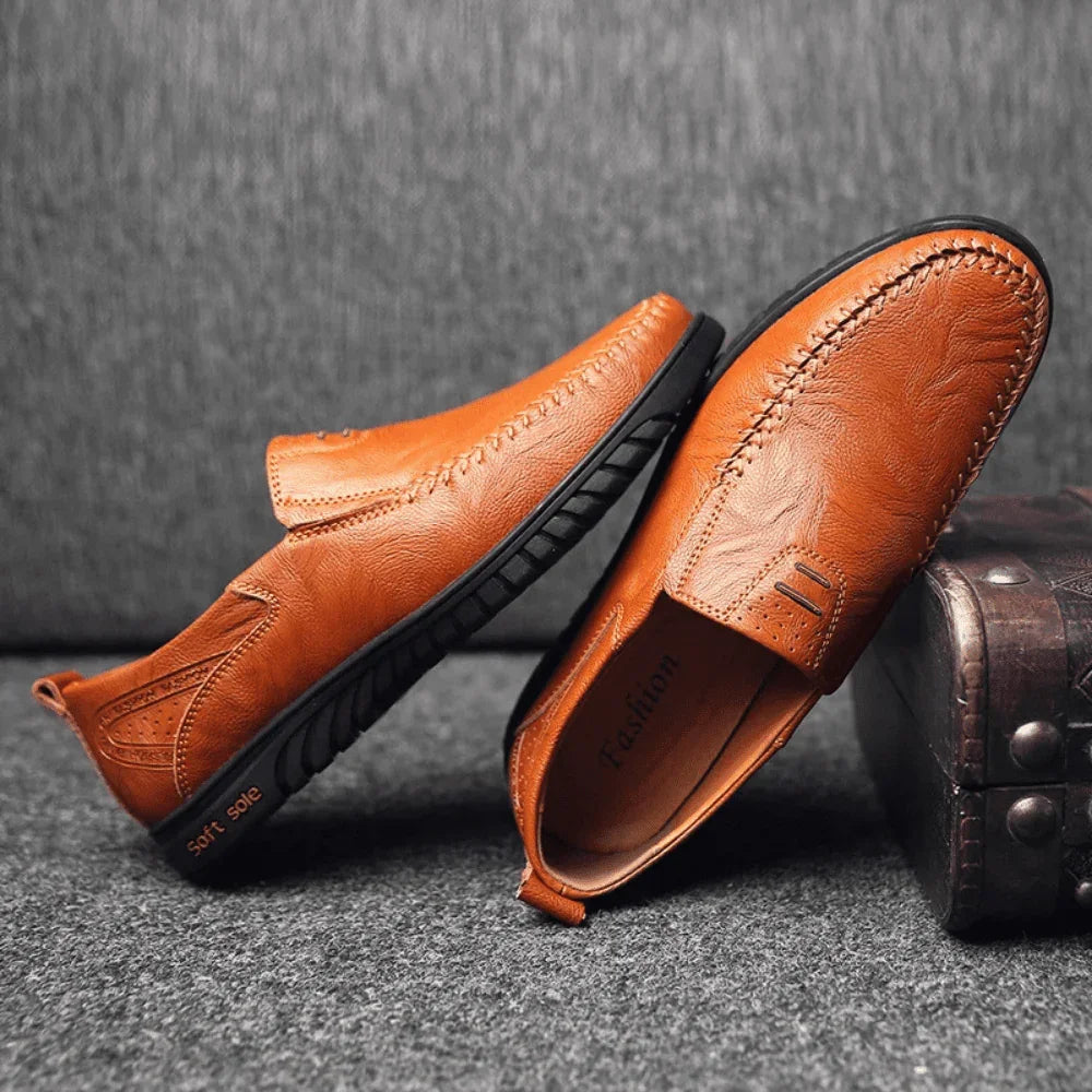 Men's Leather Moccasin Pisa - Pure - PURECLO