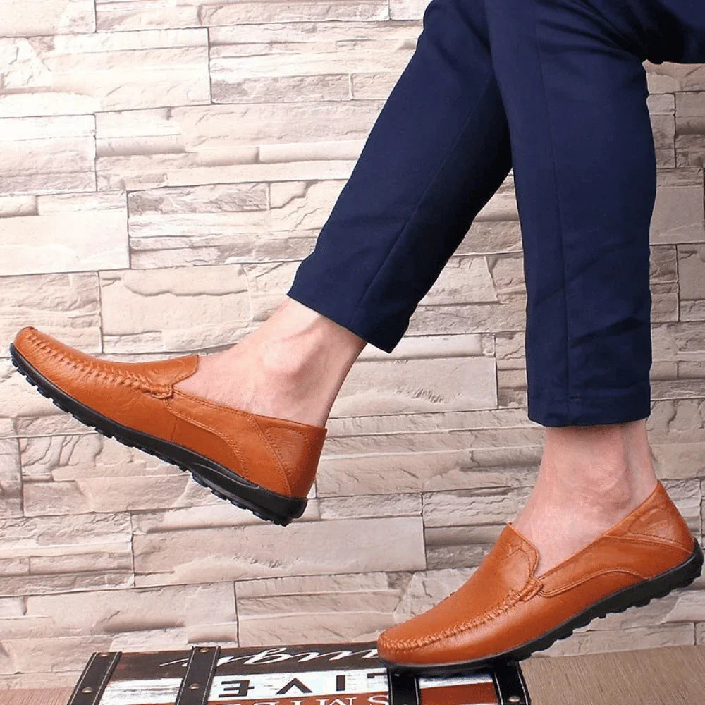 Men's Leather Moccasins Florença - Pure - PURECLO
