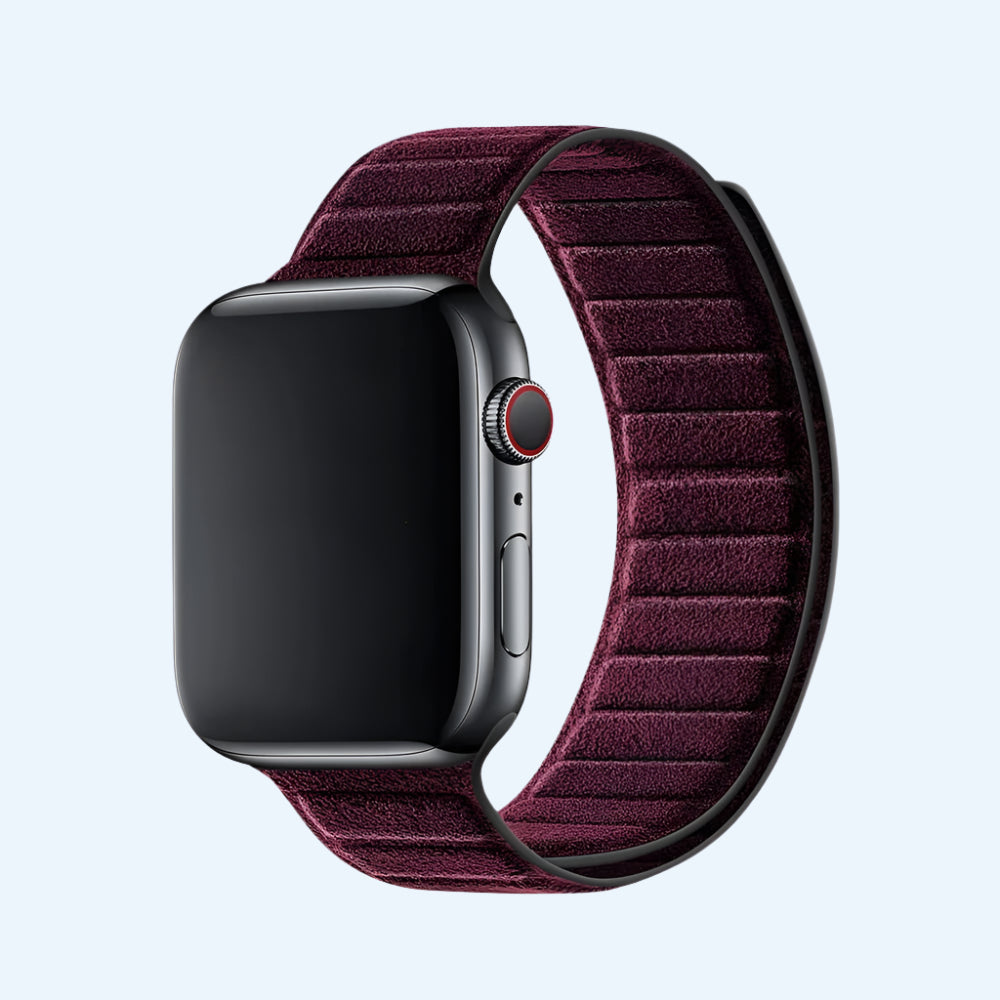 Alcantara-Armband Sport – Apple Watch – Weinrot