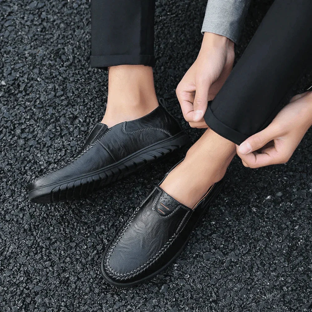 Men's Leather Moccasin Pisa - Pure - PURECLO