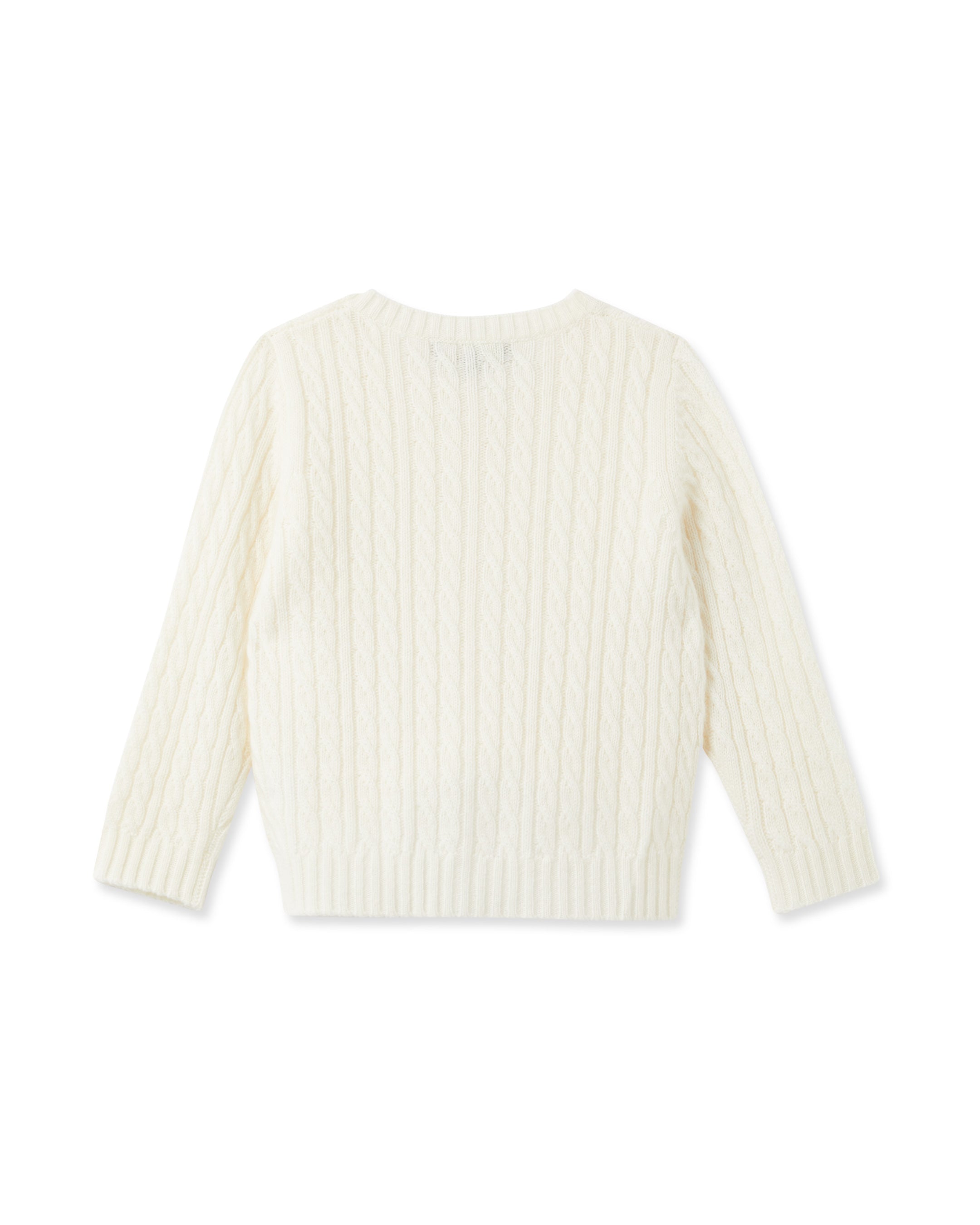 N.Peal Cashmere Cable Cardigan New Ivory White