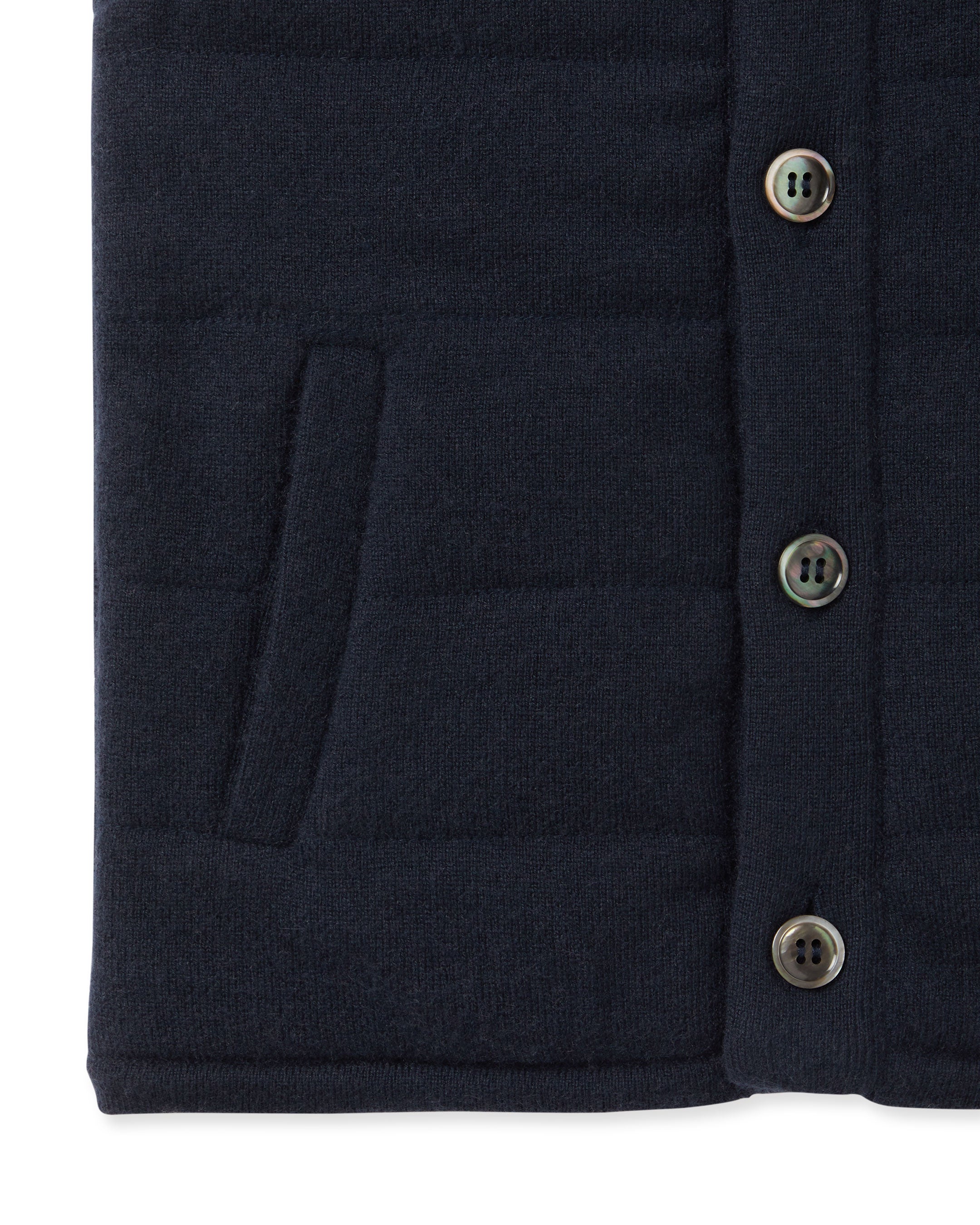 N.Peal Boys Mall Cashmere Gilet Navy Blue