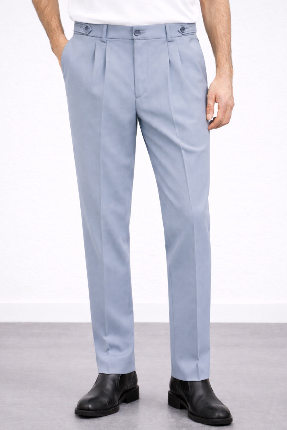 IVAR® Glacier grey Adjustable pleated pants