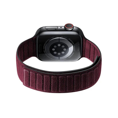 Alcantara-Armband Sport – Apple Watch – Weinrot