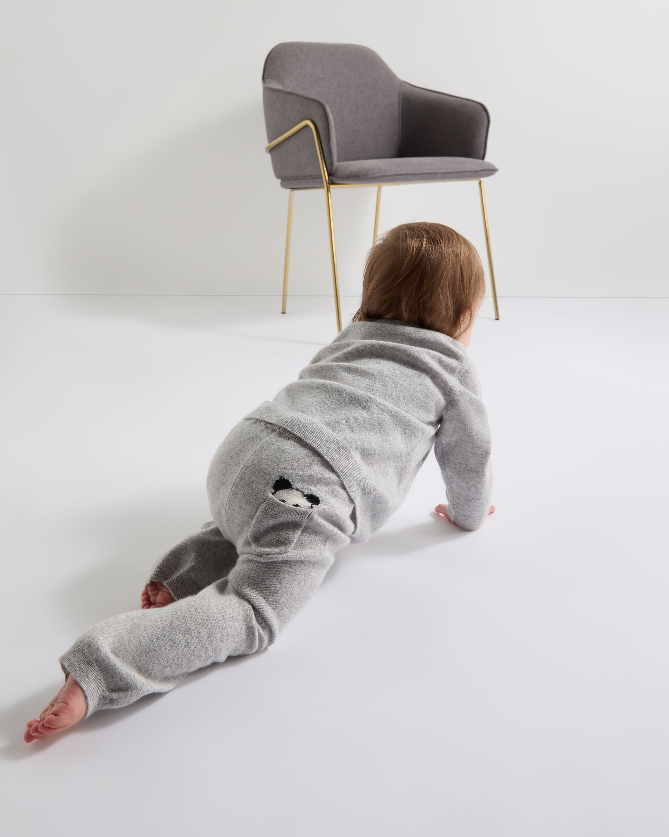 N.Peal Panda Pocket Cashmere Leggings Fumo Grey