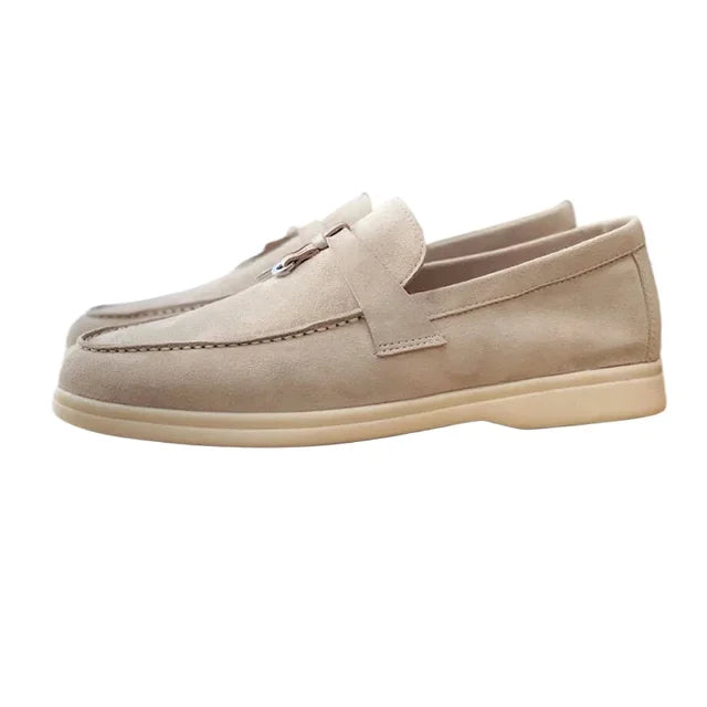 NOBA - Suede Lady Loafers - PURECLO