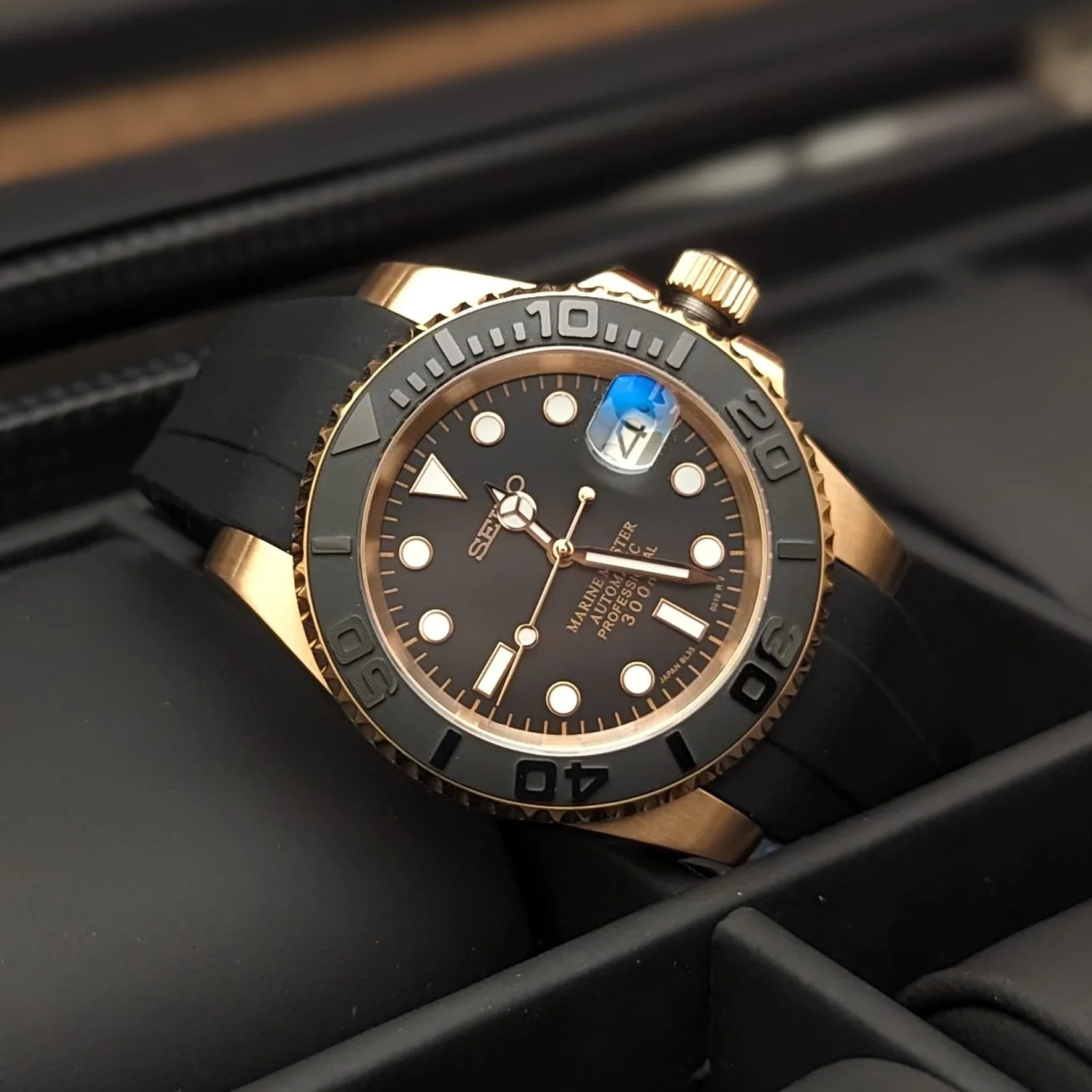 MOD-YACHT-UHR | ROSÉGOLD SCHWARZ