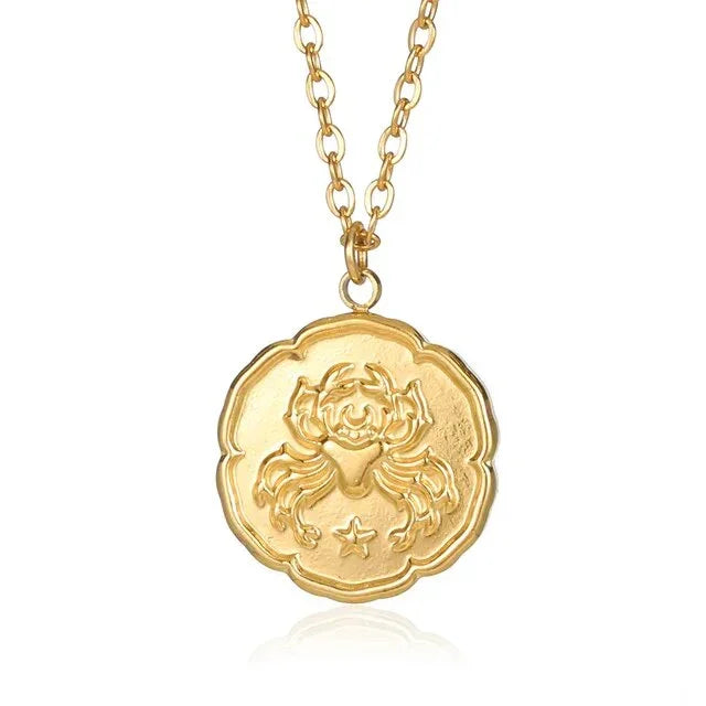 NOBA - Zodiac Sign Necklace - Gold - PURECLO