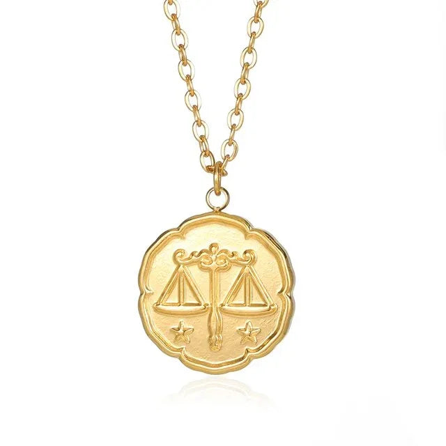 NOBA - Zodiac Sign Necklace - Gold - PURECLO