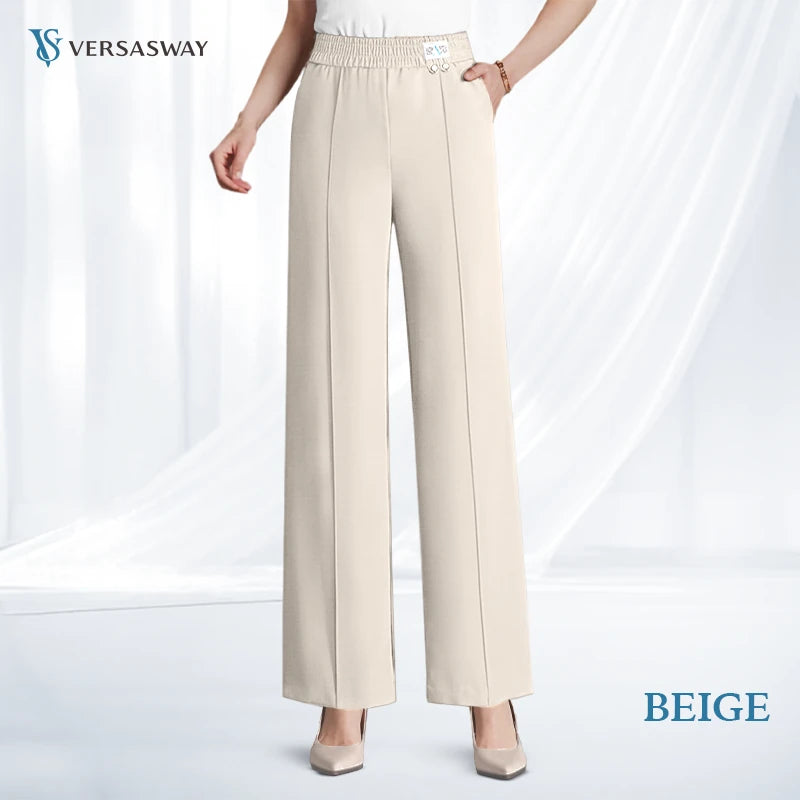 Pure&Clo – Ultraweiche, bequeme High-Rise-Hose mit elastischem Bund