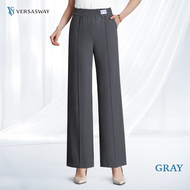 Pure&Clo – Ultraweiche, bequeme High-Rise-Hose mit elastischem Bund