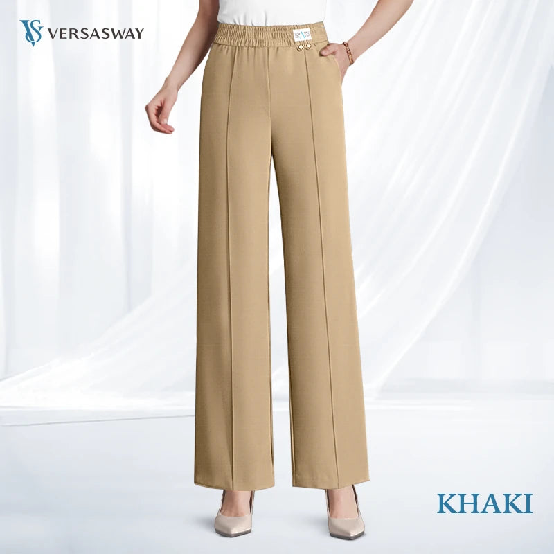 Pure&Clo – Ultraweiche, bequeme High-Rise-Hose mit elastischem Bund