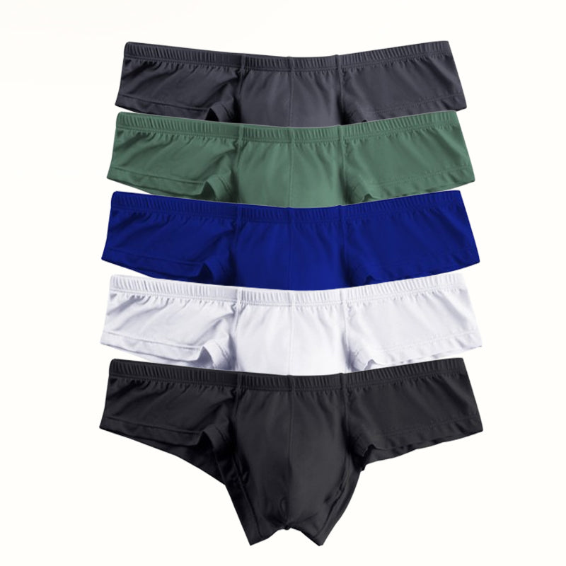 š„Slip Ć Taille Basse Respirant de Couleur Unie pour HommesćAchetez 3 Obtenez 2 Gratuitć