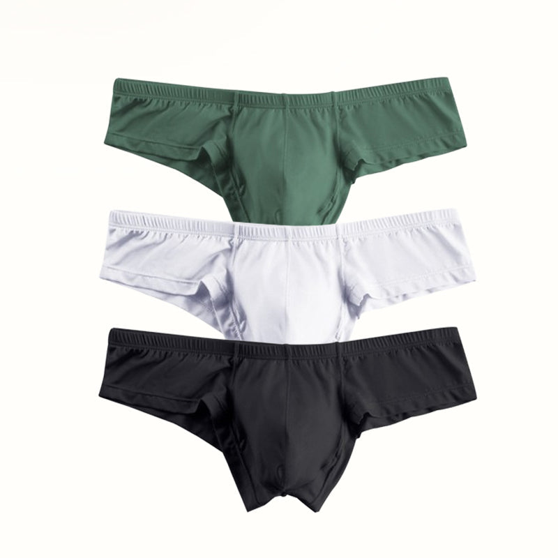 š„Slip Ć Taille Basse Respirant de Couleur Unie pour HommesćAchetez 3 Obtenez 2 Gratuitć