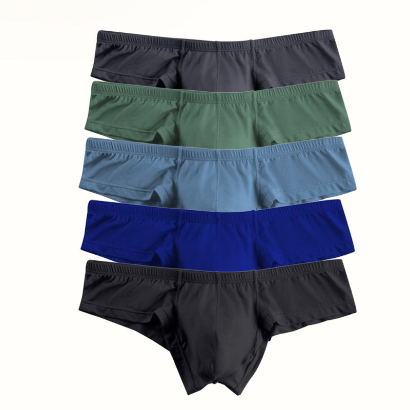 š„Slip Ć Taille Basse Respirant de Couleur Unie pour HommesćAchetez 3 Obtenez 2 Gratuitć