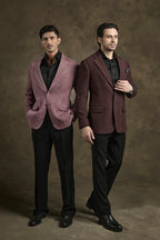 PURE | Weinroter Blazer mit Struktur