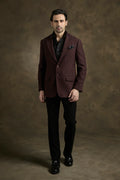 PURE | Weinroter Blazer mit Struktur