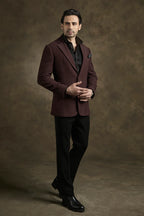 PURE | Weinroter Blazer mit Struktur