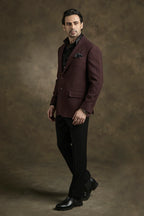 PURE | Weinroter Blazer mit Struktur