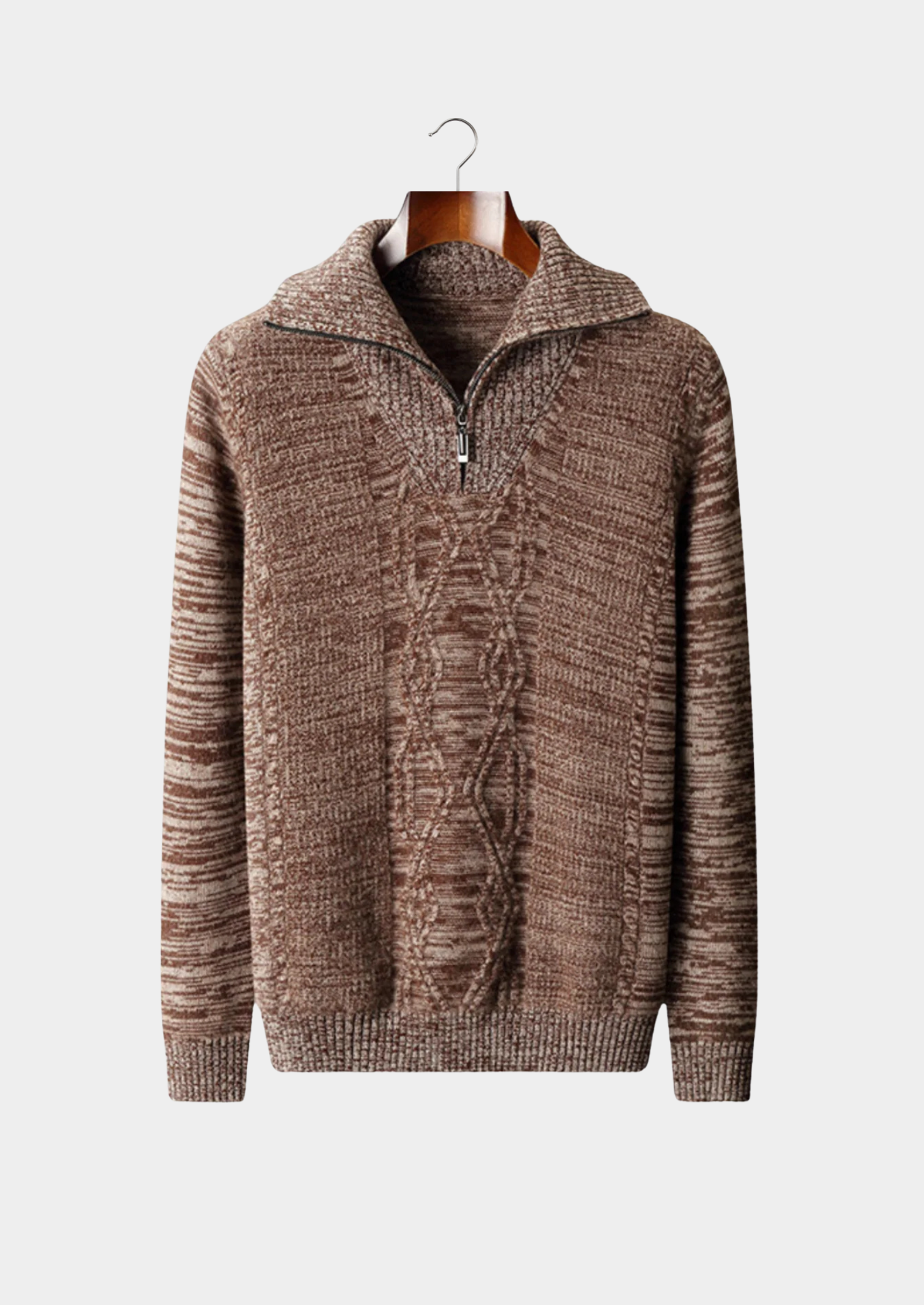 NOBA WOOL QUARTER ZIP SWEATER