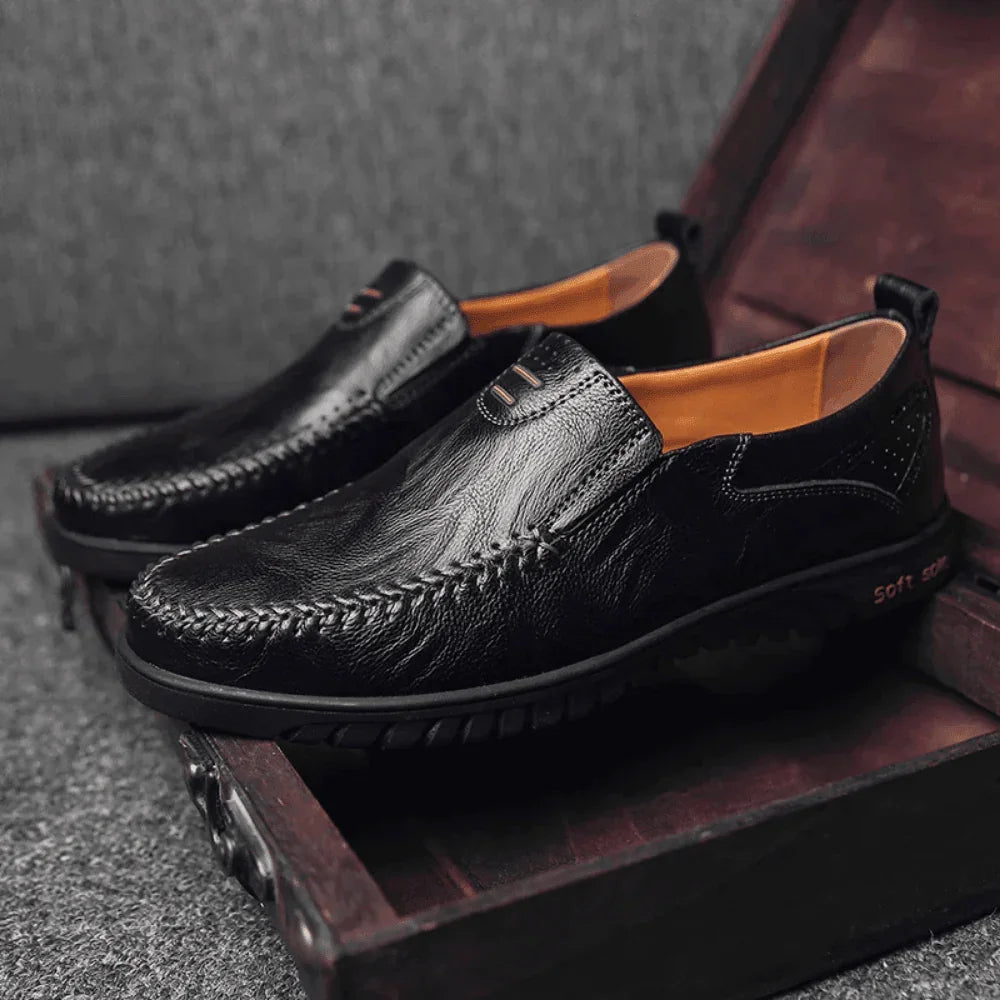Men's Leather Moccasin Pisa - Pure - PURECLO