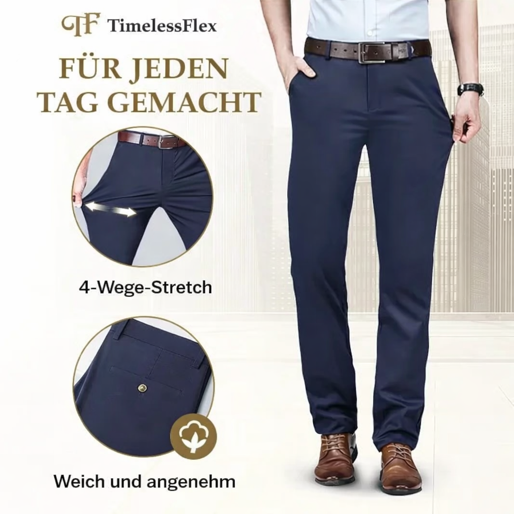 Pure TimelessFlex – Klassische Straight-Fit-Hose mit 4-Wege-Stretch 