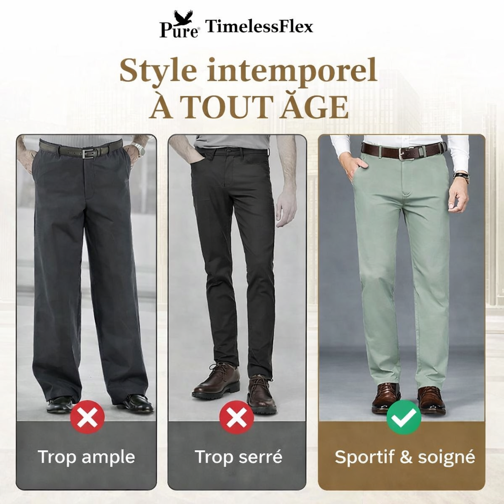 Pure TimelessFlex – Klassische Straight-Fit-Hose mit 4-Wege-Stretch 
