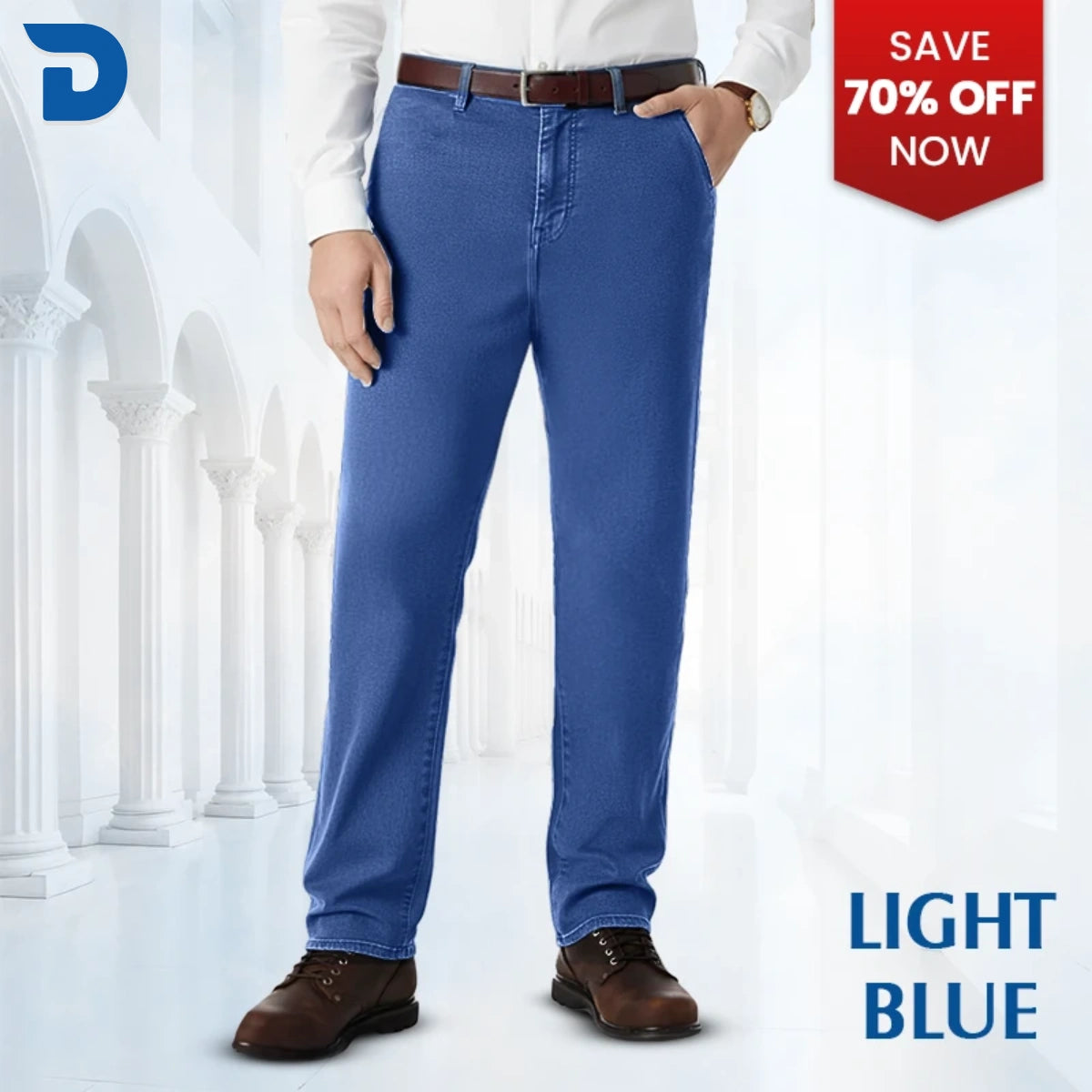 PURE | Dad Jeans – Klassischer Straight Fit Stretch-Denim