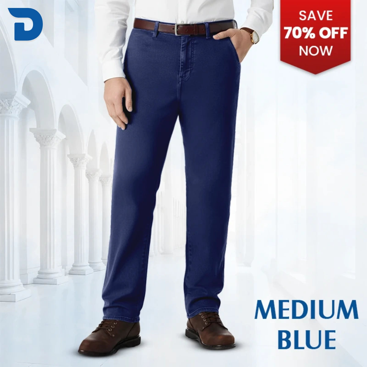 PURE | Dad Jeans – Klassischer Straight Fit Stretch-Denim