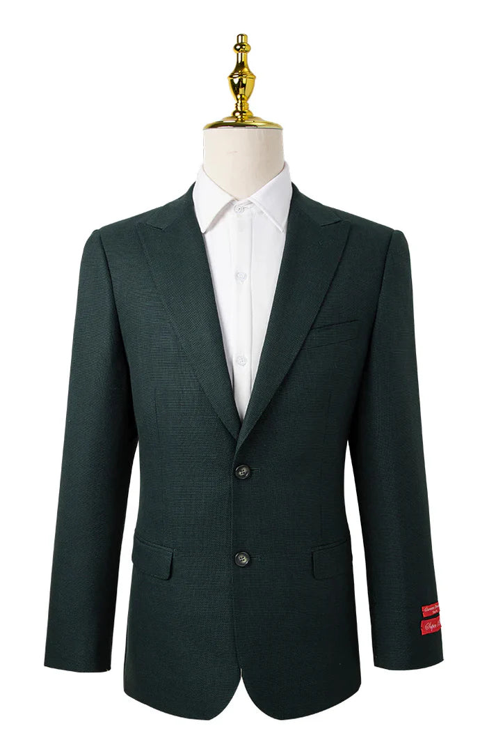 PURE | Hopweave Slim Fit Anzug – Sattes Grün