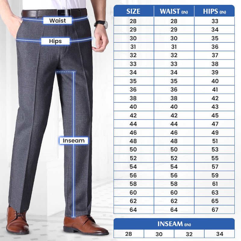 Calça Masculina Social Confortável Cintura Alta Ice Silk