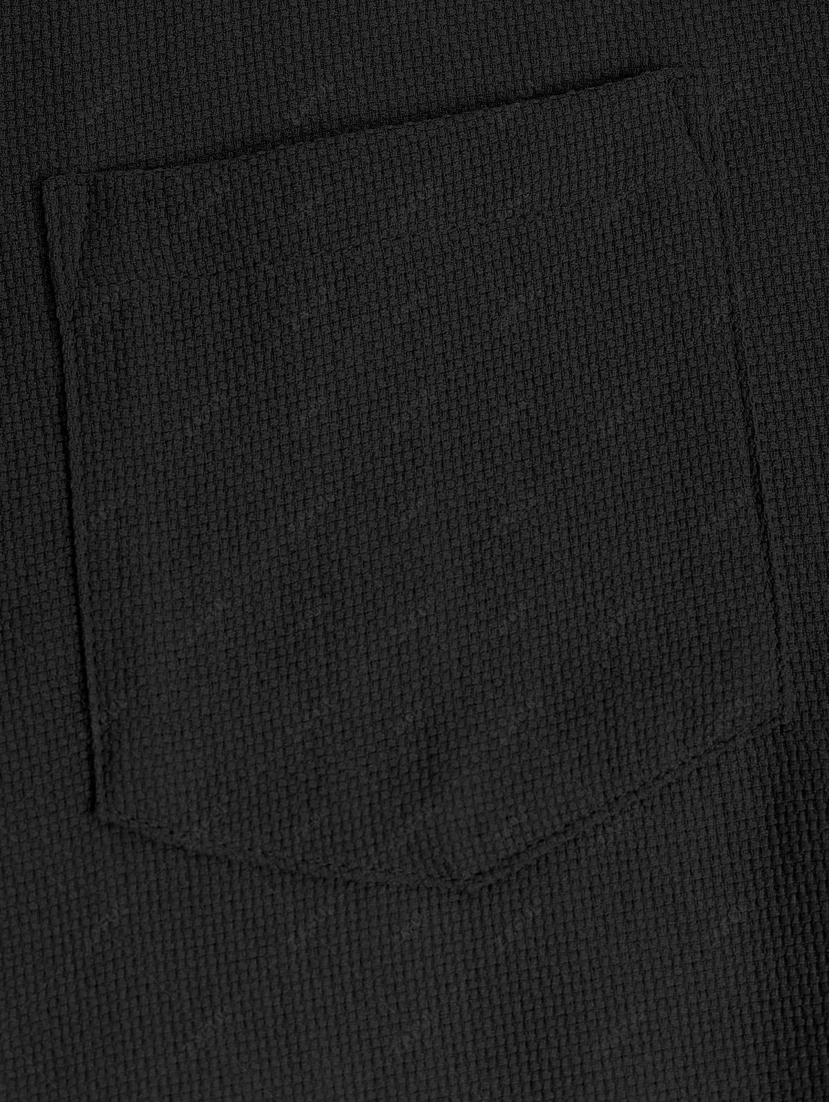 Men\'s Cotton And Linen Textured Pocket Design Camp Collar Button Up Short Sleeves Shirt And Drawstring Straight Leg Pants Set BLACK LIGHT BLUE COFFEE - PURECLO