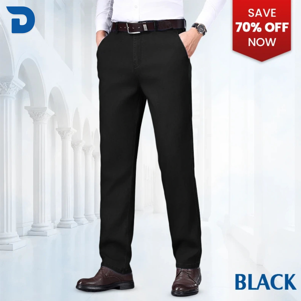 PURE | Dad Jeans – Klassischer Straight Fit Stretch-Denim