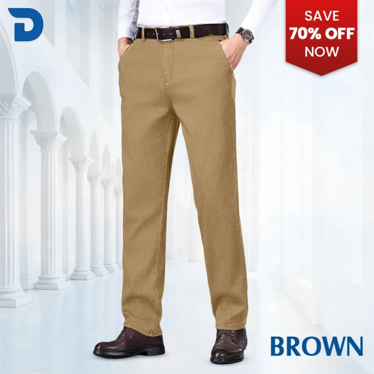 PURE | Dad Jeans – Klassischer Straight Fit Stretch-Denim