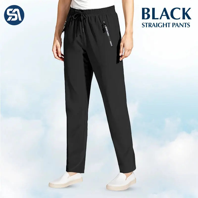 Pure&amp;Clo – Ultraweiche, bequeme High-Rise-Hose mit elastischem Bund 