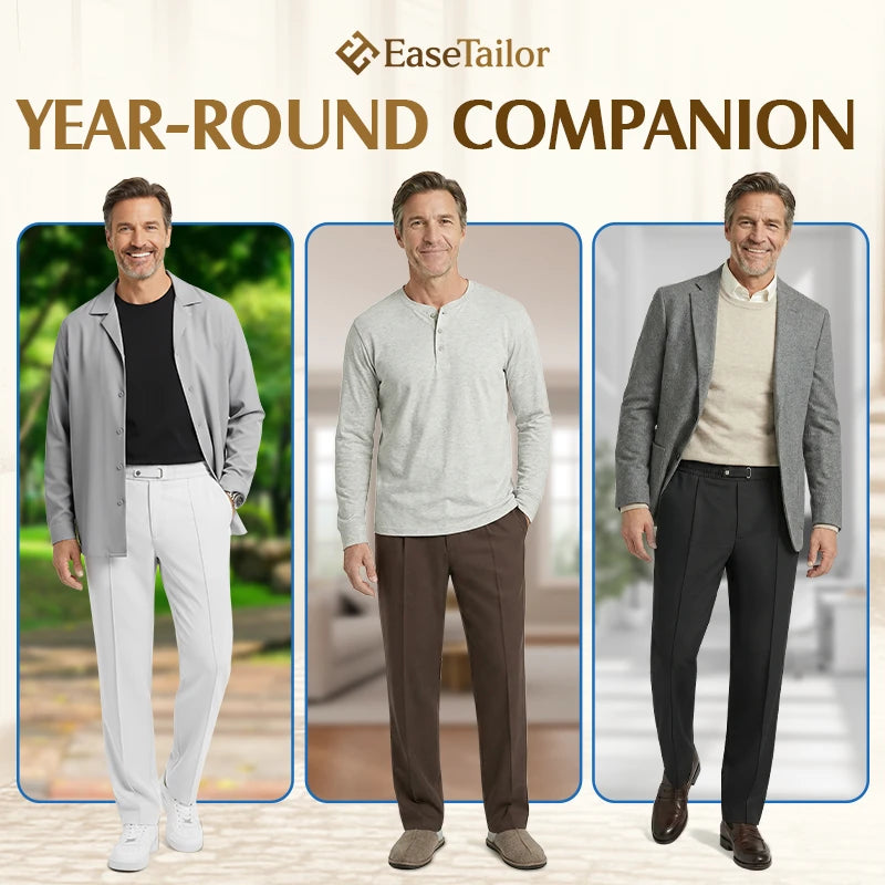 EaseTailor - Flexible Straight Fit Smart Comfort Pants PURECLO