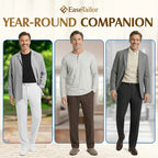 EaseTailor Calça Masculina Reta Smart Comfort