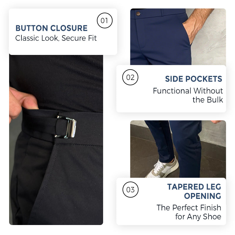 ⏰ LAST DAY 50% OFF! Men's Stretch Slim Fit Pants – Skinny But Comfy