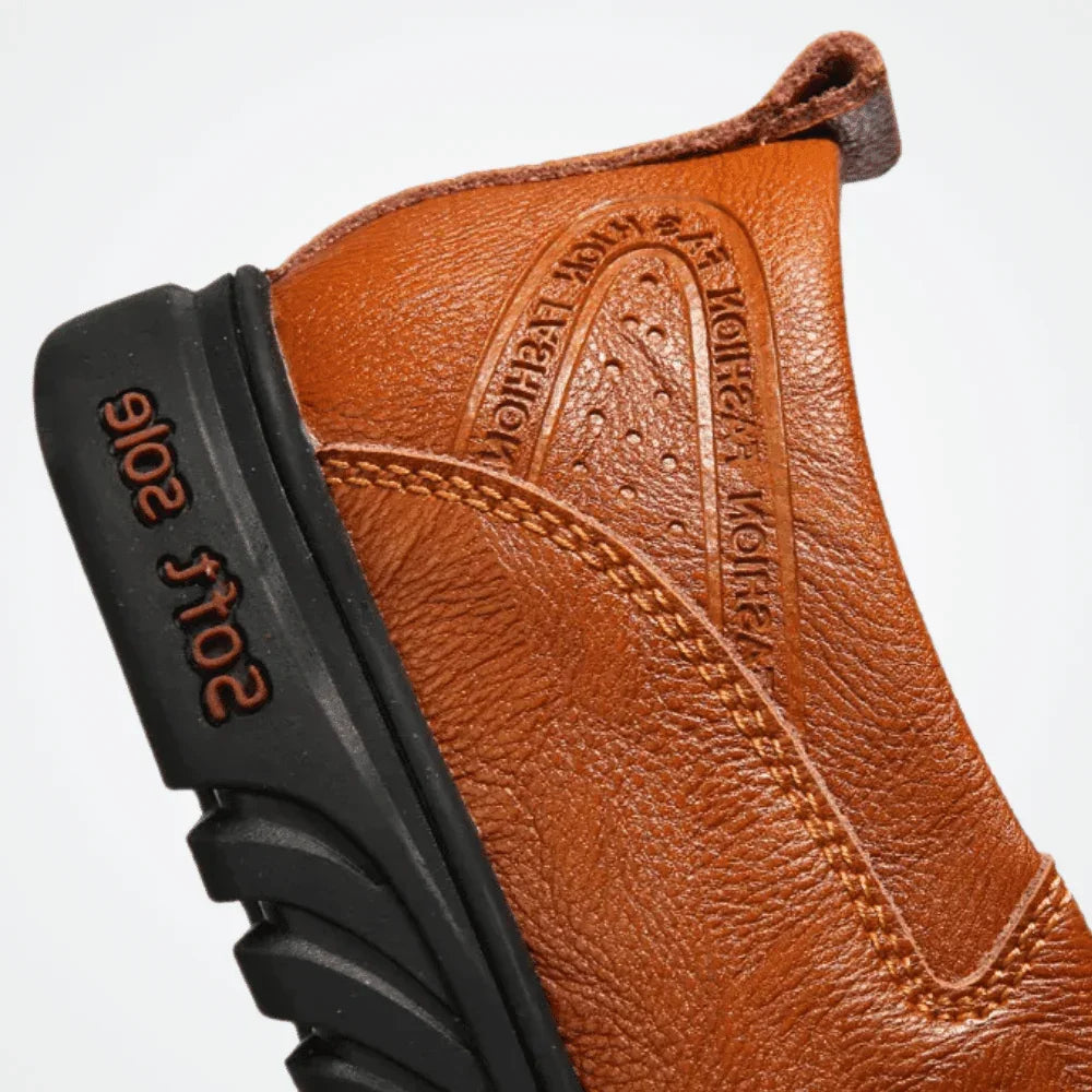 Men's Leather Moccasin Pisa - Pure - PURECLO