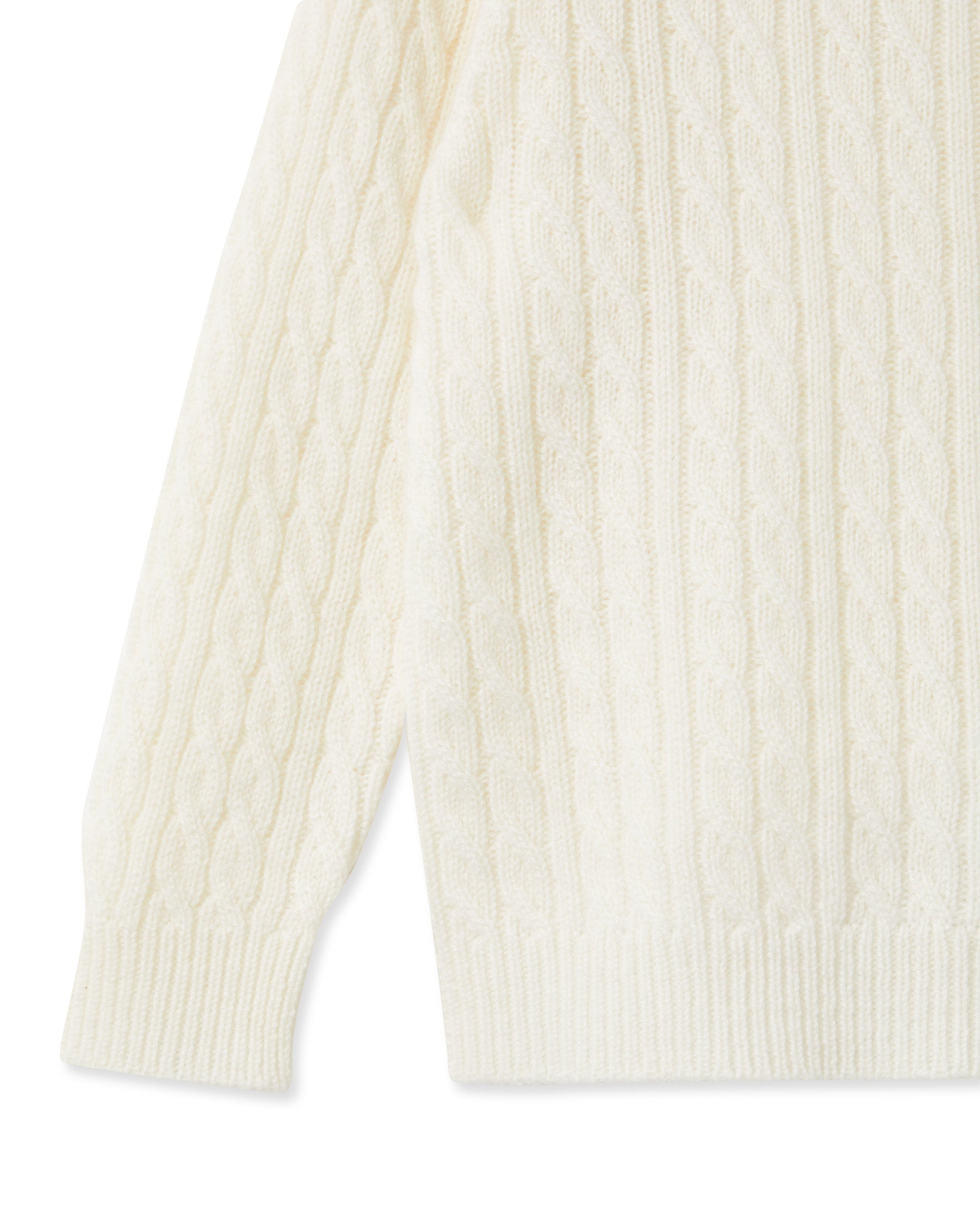N.Peal Cable Cashmere Jumper New Ivory White