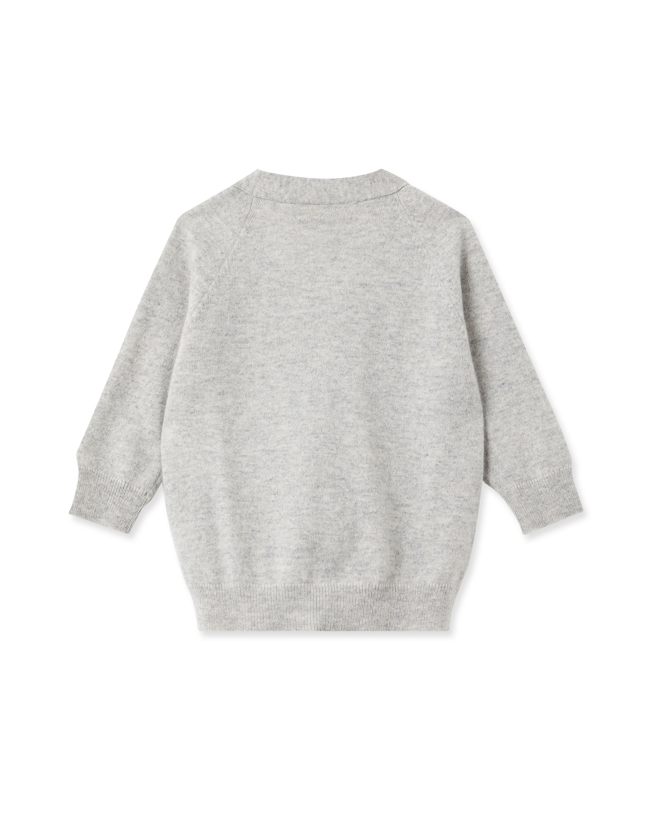 N.Peal Panda Pocket Cashmere Cardigan Fumo Grey