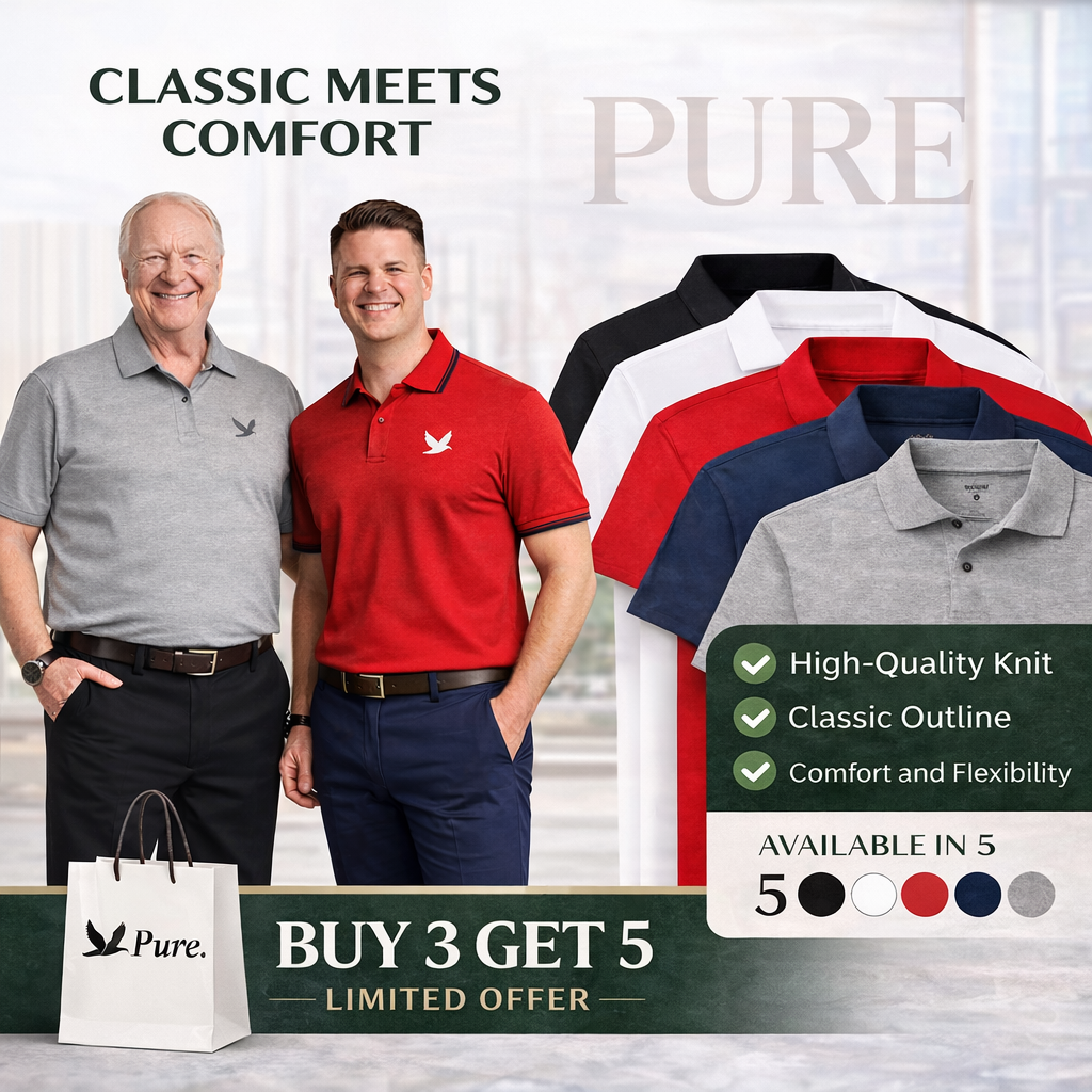 [3 KAUFEN, 5 ERHALTEN] R&amp;L Essential Polo-Set | Zeitloser PureClo-Stil 