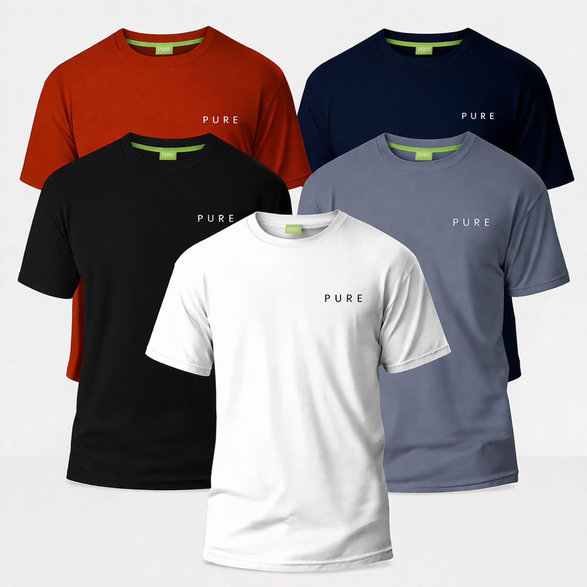 PureClo™ | Kit 5 T-Shirt LCT Essential [3 KAUFEN, 5 ERHALTEN]