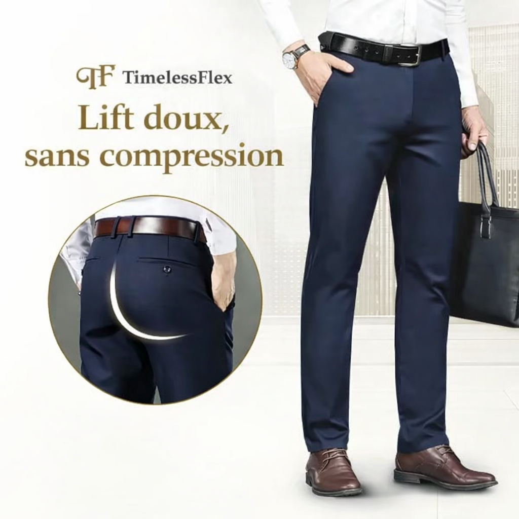 Pure TimelessFlex – Klassische Straight-Fit-Hose mit 4-Wege-Stretch 