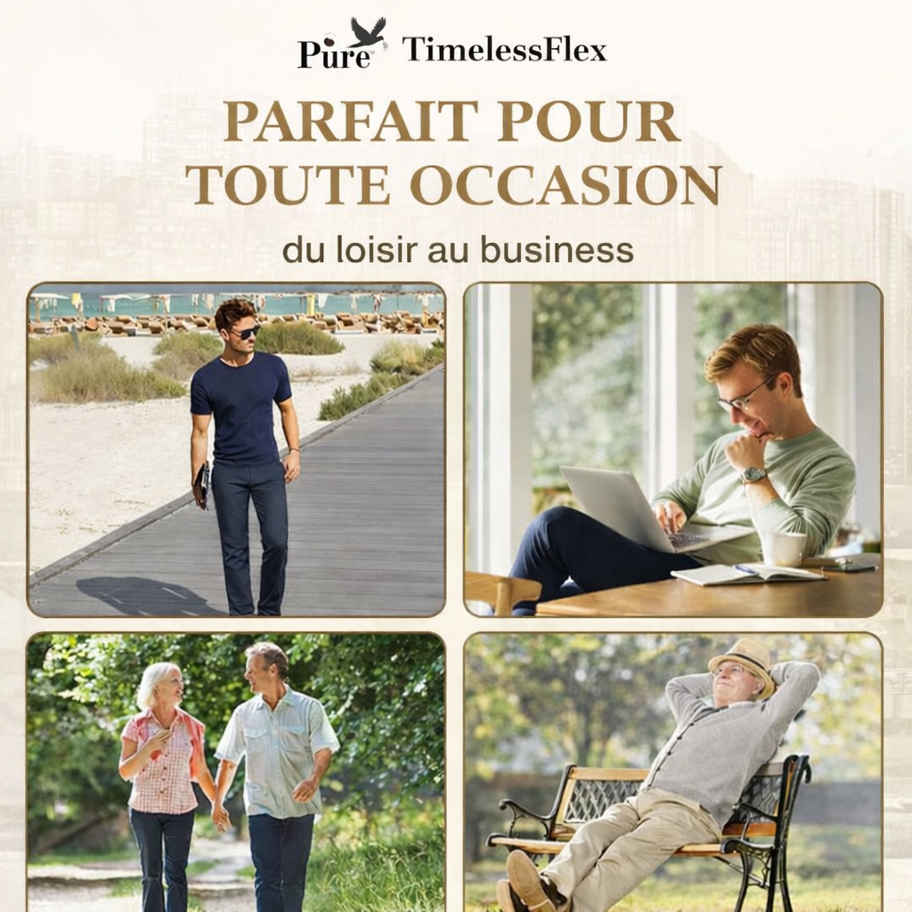 Pure TimelessFlex – Klassische Straight-Fit-Hose mit 4-Wege-Stretch 