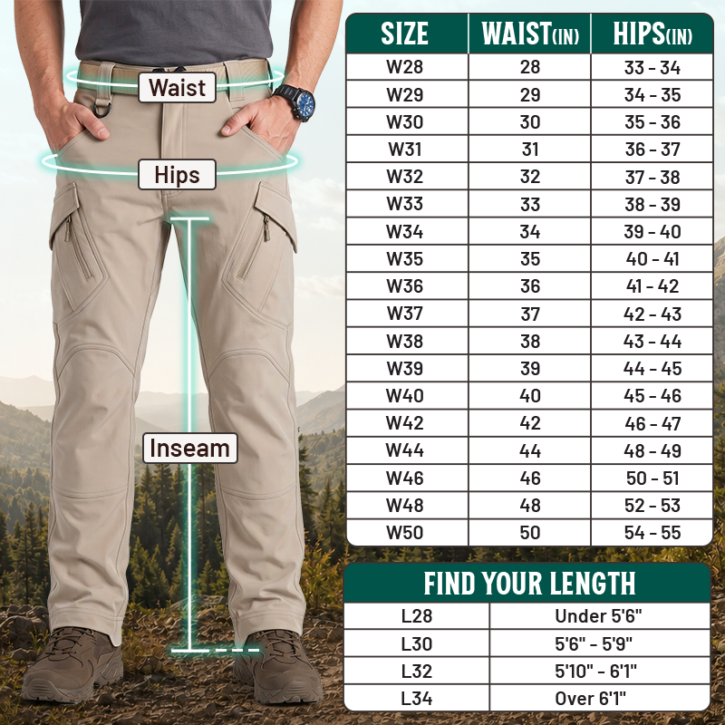 FlexCamo - Men's 9-Pocket Straight Fit Tactical Waterproof Pants
