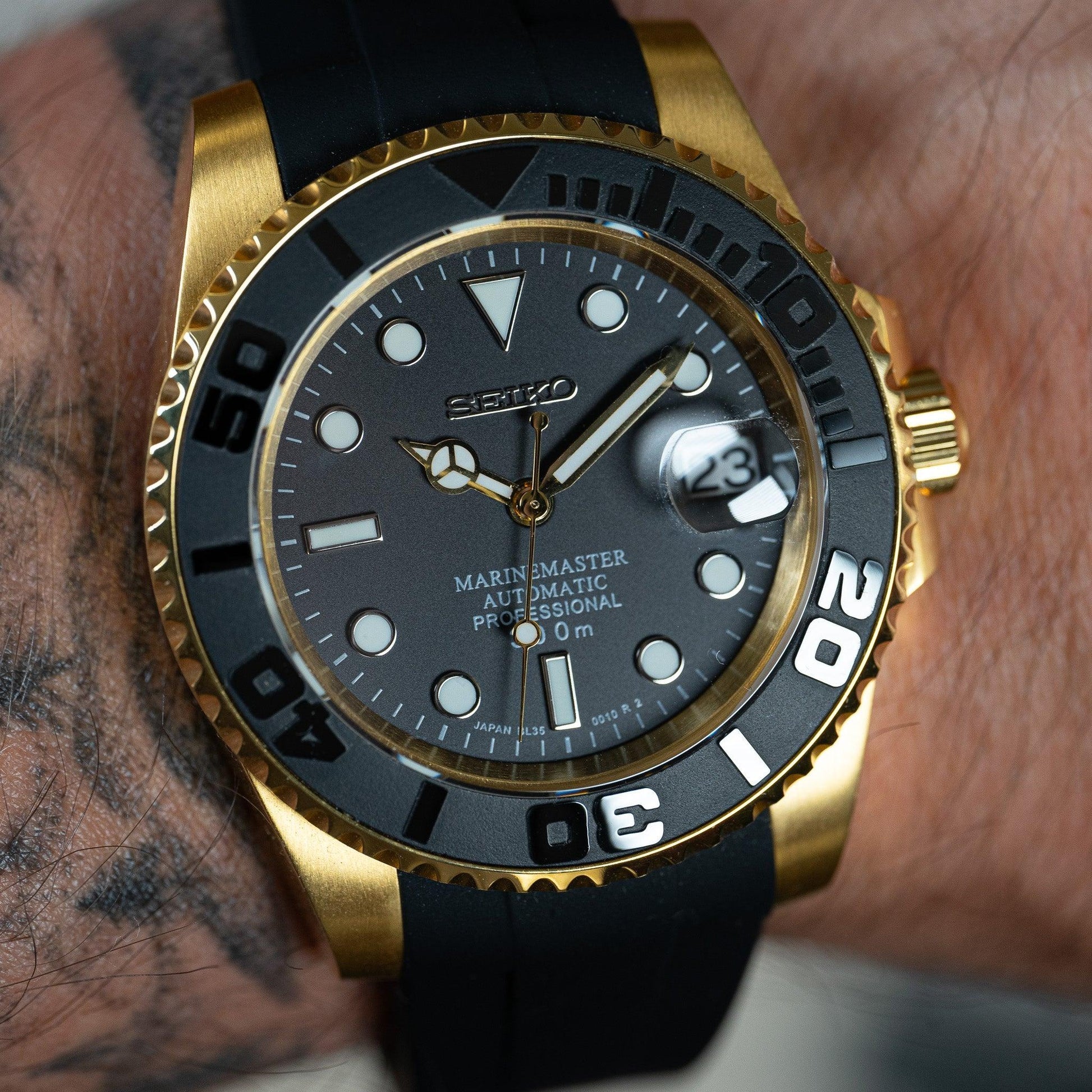 Yacht-Uhr | Gold Schwarz