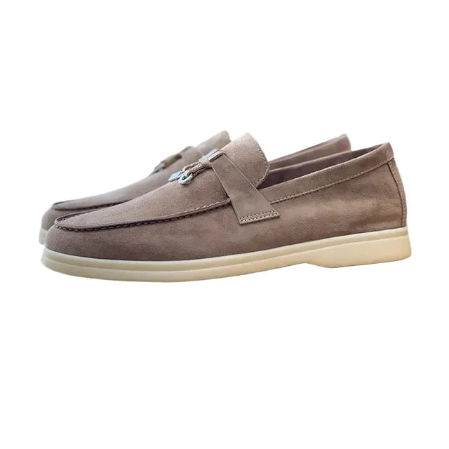 NOBA - Suede Lady Loafers - PURECLO